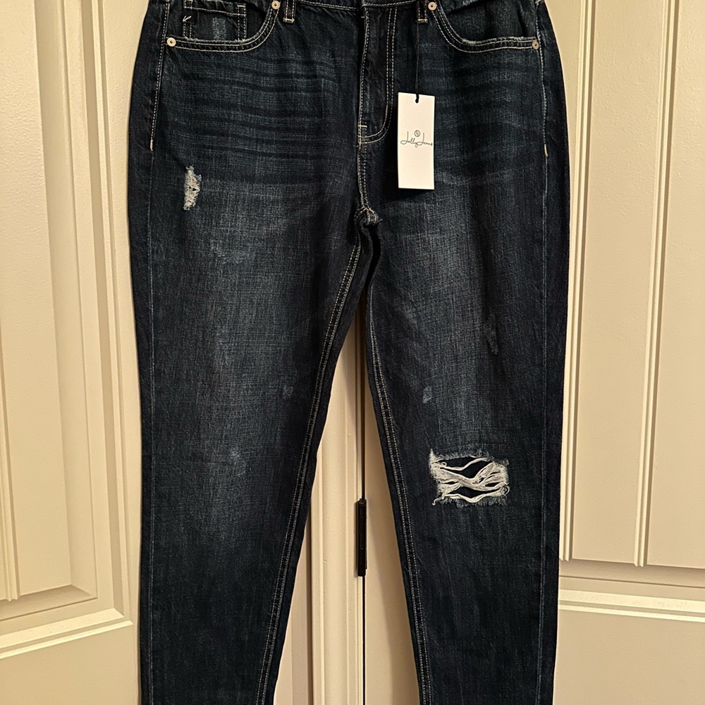 Dark Wash Distressed Jeans